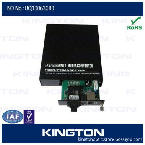 10/100m fiber optic fast ethernet media converter with dual external power